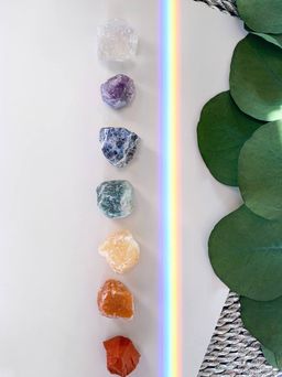 Чакра-сет необработанный из Самоцветов (7 камней) - Радуга самоцветов фото 2