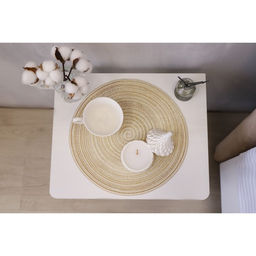 Салфетка сервировочная на стол Доляна Дуо, d=30 см, цвет бежевый  фото 14