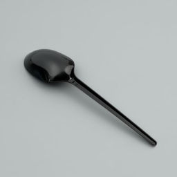 Цена за 50 шт. Ложка одноразовая столовая «Черная» в индивидуальной упаковке, 16,5 см