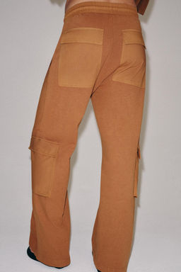 PANTAL?N CARGO EFECTO LAVADO / Naranja quemado - Zara фото 3