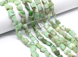 Бусины из хризопраза кристаллы 10*15мм, 34см, 26 бусин Радуга камня