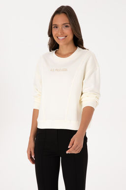 Kad_n Krem Sweatshirt Sepette S_rpriz _ndirim - U.s. polo assn фото 3