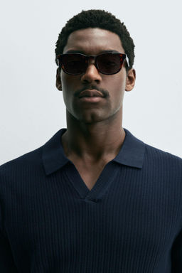 RIB KNIT POLO SHIRT - Zara фото 5