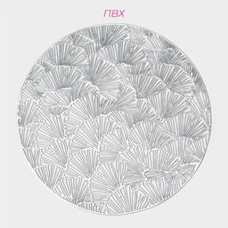 Набор салфеток сервировочных на стол Доляна Веер, d=38 см, 4 шт, цвет серебряный фото 12