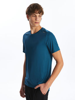 Bisiklet Yaka K?sa Kollu Erkek Spor Dokulu Ti??rt