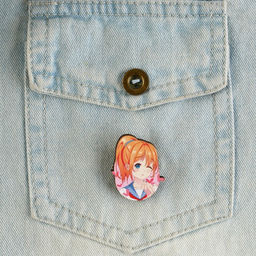 Цена за 2 шт. Значок деревянный Школьницы, аниме, 2.6?3.3 см