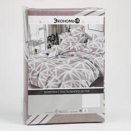 Постельное бельё Экономь и Я 2 сп Геометрия 175х215см, 180х215см, 70х70см-2 шт, полисатин, 80 г/м  фото 5