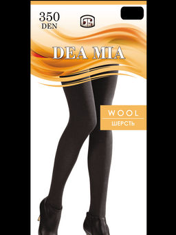 Колготки теплые DEA MIA WOOL 350 (полушерсть) nero