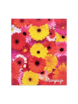 Набор тетрадей, 96 листов в клетку Calligrata "Цветы-1", серые листы, 4 штуки