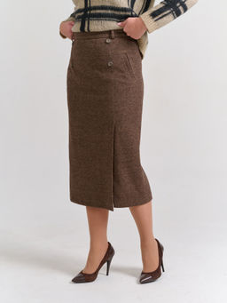 Юбка для холодной погоды с ШЕРСТЬЮ сзади по центу резинка