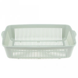 Лоток-туалет для кошек 23х42х11см, пластик, с сеткой, ментоловый (Россия)