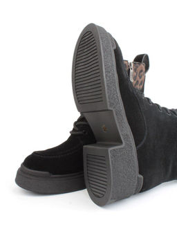 04-M512B-531-2M-14 BLACK Ботинки зимние женские (натуральная замша, натуральный мех) - Фабричный китай фото 15