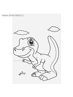 Цена за 10 шт. Наклейки детские «Динозавры», раскраска на обороте, 11×15.5 см