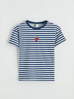 Bisiklet Yaka Nak??l? K?z ?ocuk Ti??rt