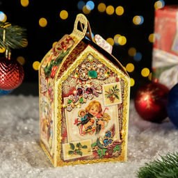 Цена за 5 шт. Коробка подарочная складная Столичный 12 х 12 х 17 см - Simaland фото 4