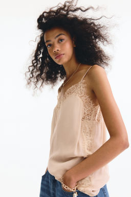 Top de viscosa con ribetes de encaje - H&m фото 2