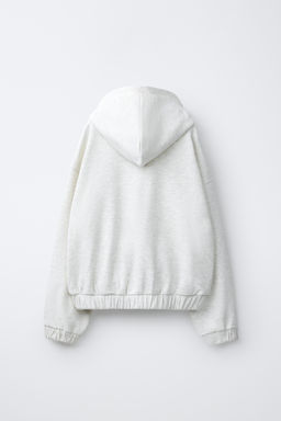SUDADERA CREMALLERA CAPUCHA / Gris vigor? - Zara фото 3