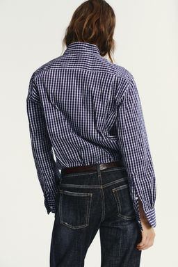 CHECK POPLIN SHIRT - Zara фото 5