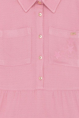 U. S. Polo Assn Пудровое тканое платье для девочки - U.s. polo assn фото 4