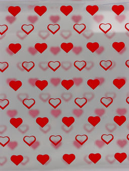 Цена за 5 шт. Складная коробка из PVC Сердечки, прозрачная с рисунком, 11?11?11 см 5 шт.