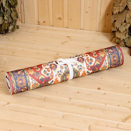 Коврик - лежак для бани и сауны с принтом «Ретро 2», 150×50 см