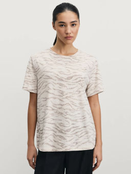 Футболка прямого кроя с принтом / Zarina  фото 4