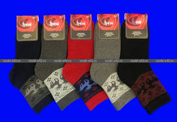 Цена за 12 пар. Зувей носки женские внутри махра с рисунком арт. 2531 36-41 (фактически 36-41)