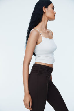 Pantal?n de yoga fruncido en microfibra - H&m фото 6