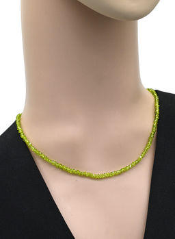 Чокер на шею женский из циркона огранка 3мм цвет темно-зеленый, 38см Радуга камня фото 7
