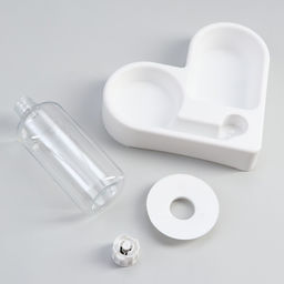 Миска двойная с автопоилкой (съёмная бутылка) 28 х 23 х 20,5 см, белая - Пижон фото 5