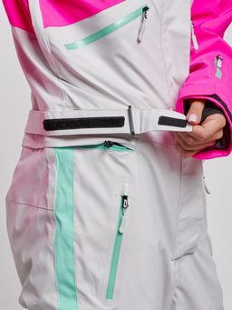 Горнолыжный комбинезон женский зимний розового цвета 2326R - Mtforce фото 14