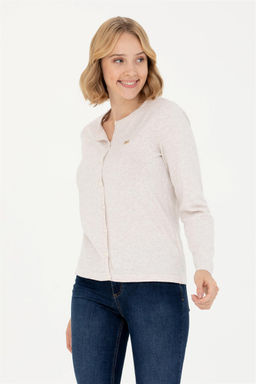 Женский базовый трикотажный кардиган Stone Melange Неожиданная скидка в корзине - U.s. polo assn фото 3