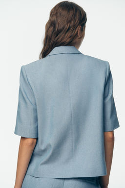 CROPPED SHORT SLEEVE BLAZER - Zara фото 5