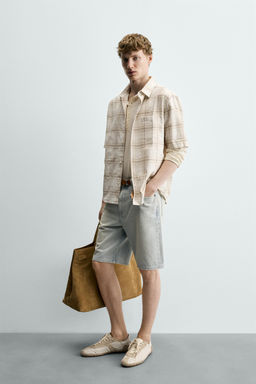 BERMUDA DENIM RELAXED FIT / Azul claro