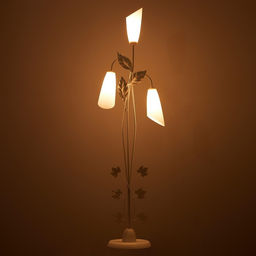 Торшер напольный BayerLux «Симпл», 3×40 Вт, E27, белый