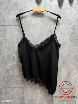 Майка с кружевом и ассиметричным подолом - Bruno фото 5