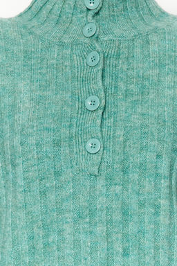 Sar? Genis Kal?p Yumusak Dokulu Dik Yaka Triko Kazak TWOAW21KZ0783 - Trendyolmilla фото 24