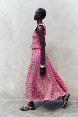 PRINTED MIDI SKIRT - Zara фото 3