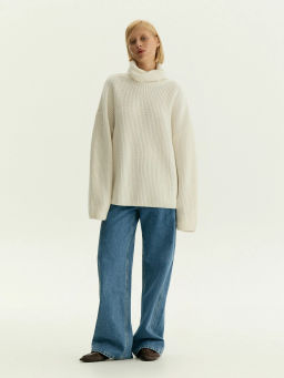 Свитер с высоким воротником из смесовой шерсти, B3042/veluma