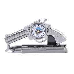 Часы - будильник настольные «Пистолет», дискретный ход, циферблат d=7 см, 13×24 см, АА