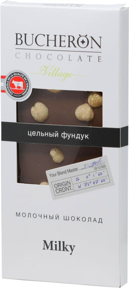 BUCHERON. Village. Молочный с цельным фундуком 100 гр. карт.упаковка
