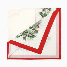Набор новогодний Christmas wreath, скатерть 150×220 см ±3 см с ВГМО, салфетка 40×40 см-12 шт., 100% хлопок