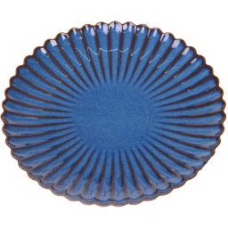 Тарелка керамическая "Верона" 27см ромашка синяя