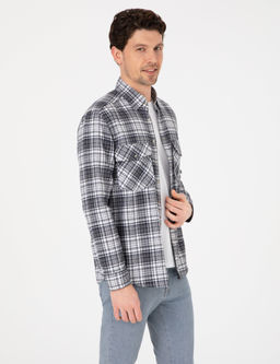 Lacivert Klasik Yaka _ift Cepli Regular Fit G_mlek Ceket