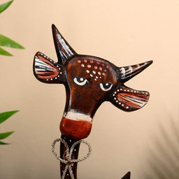 Цена за 2 шт. Сувенир на подставке «Коровка», 10×5×31 см, дерево