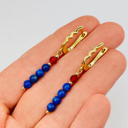 Серьги из Лазурита и Сердолика