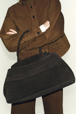 SPLIT SUEDE SHOULDER BAG - Zara фото 2
