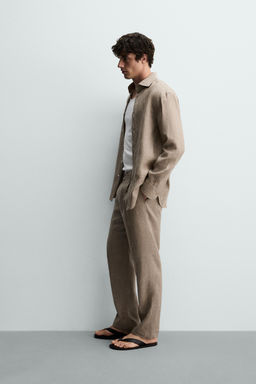CAMISA REGULAR FIT 100% LINO / Arena / Vigor? - Zara фото 4