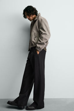 HERRINGBONE TEXTURED CROPPED FIT JACKET - Zara фото 14