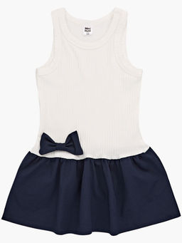 Платье комбинированное 22-7184 серый/синий - Mini maxi фото 10